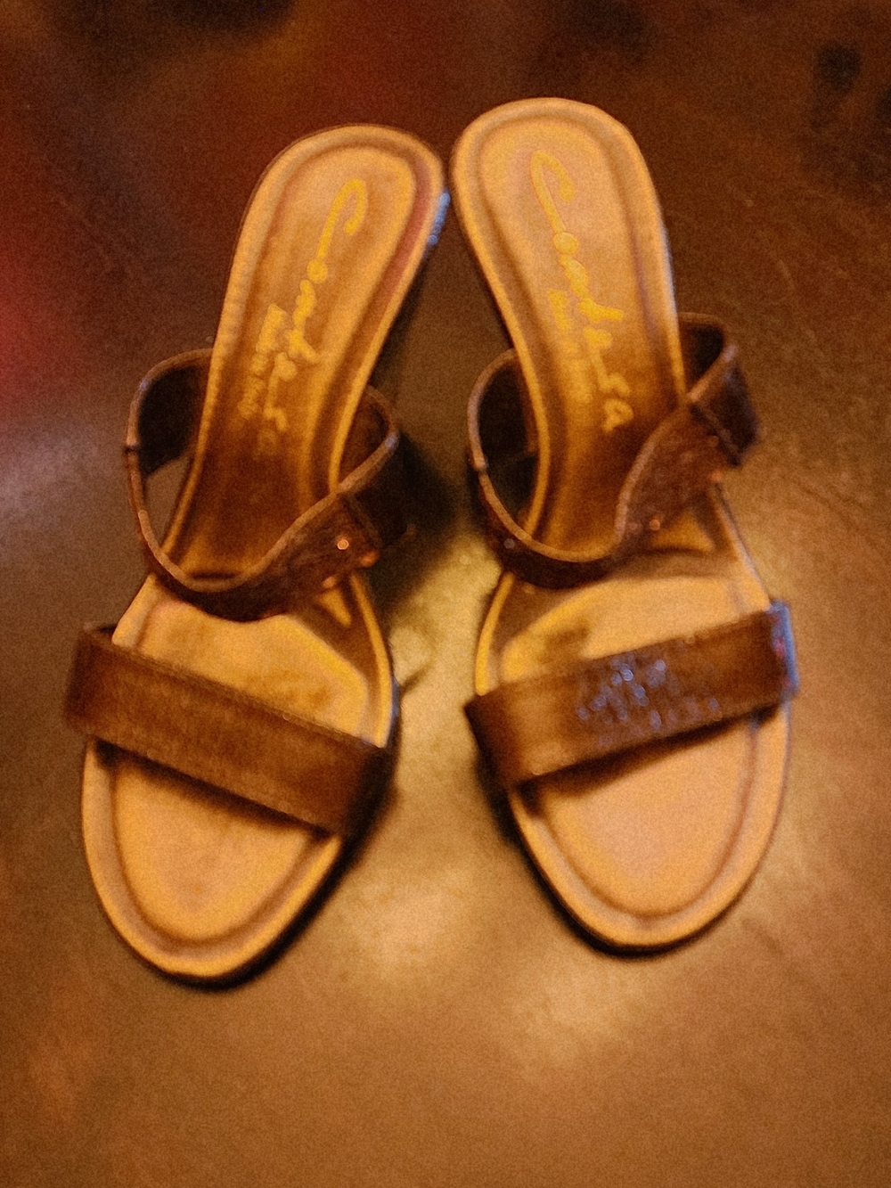 Casual Brown Slide Sandals for Women - Comfort Footbed